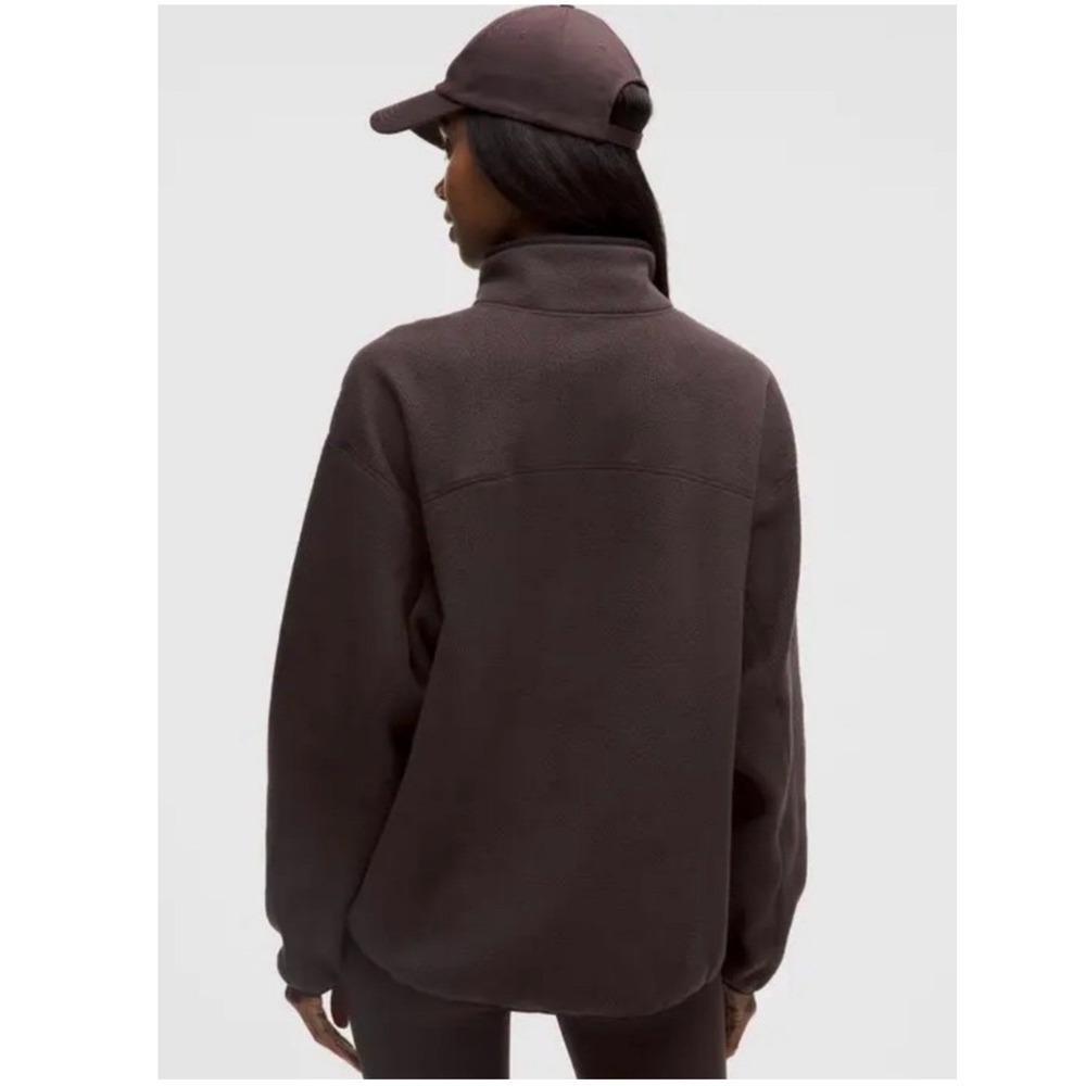 NWT Lululemon Tumbled Full Zip Fleece Jacket Sequoia Black Fresco Blue Tone Med - Picture 2 of 2
